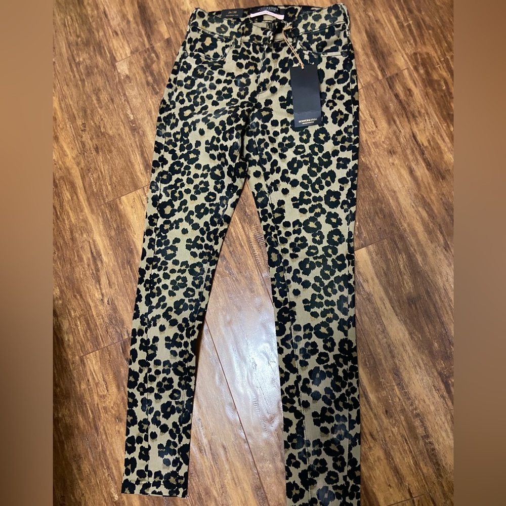 Scotch and soda leopard 🐆 print denim